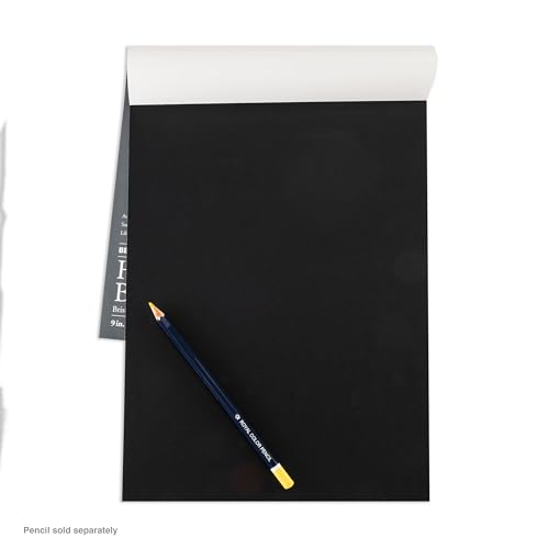 Bee Paper - 9"x 12" Heavyweight Black Bristol Paper Pad, 12 Sheets