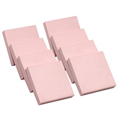 8 Pcs 2"x2" Pink Rubber Carving Blocks for Stamp Soft Rubber Crafts, Soft and Easy to Carve (Square) - size: Square