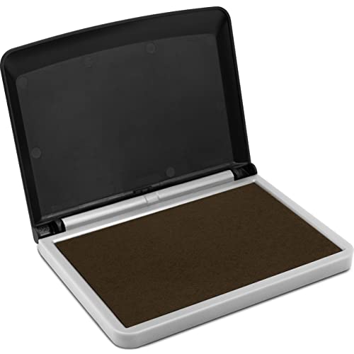 MaxMark Large Brown Stamp Pad - 2-3/4" by 4-1/4" - Premium Quality Felt Pad - Pack of 2 - color: Brown, size: Pack of 2 - 2-3/4" by 4-1/4"