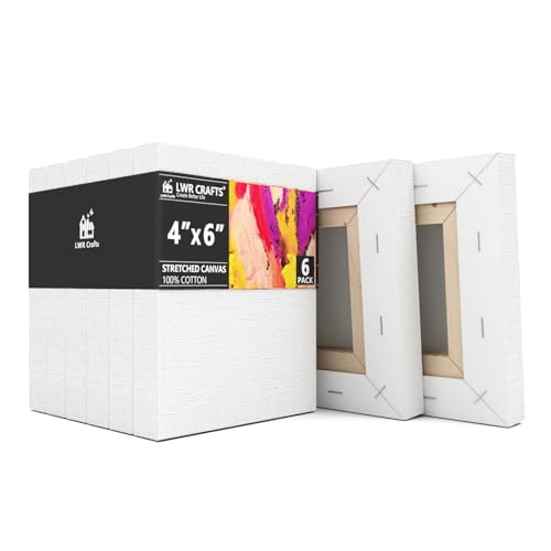 Stretched Canvas 4" X 6" Pack of 6 - size: 4"x6"x6 (standard)