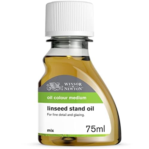 Winsor & Newton Linseed Stand Oil, 75ml (2.5oz) Bottle | Pale Viscous Oil, Slows Drying, Smooth Enamel Finish, No Brush Marks, Excellent Leveling, Can Be Used for Glazing - color: Linseed Stand Oil, style: 2.5-oz Bottle