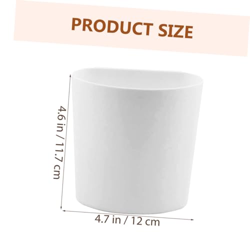 NUOBESTY 4Pcs Hanging Bucket Storage Baskets 4.7X4.7X4.7 Inch Plastic Hanging Cup Holders for Rolling Cart Organizer Office Supplies - color: White