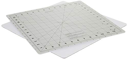 Fiskars 14" x 14" Rotating Self Healing Cutting Mat for Fabric Squares | Makes Cutting Fabric Squares Easy, Perfect for Quilting, Sewing and Craft Projects, Self-Healing Mat, Gray - size: 14"L x 14"W
