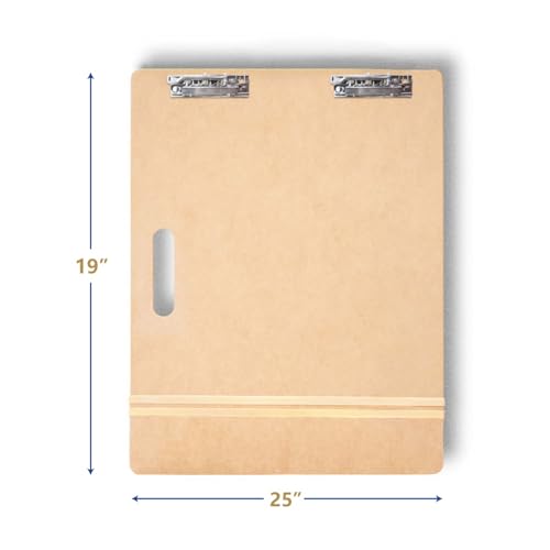 Falling in Art 19x25 Sketch Board with Sturdy Clip &Rubber Bands | Professional Art Drawing Board, Portable Artists Clipboard for Classroom, Studio Drawing, Outdoor Painting - size: 19X25"