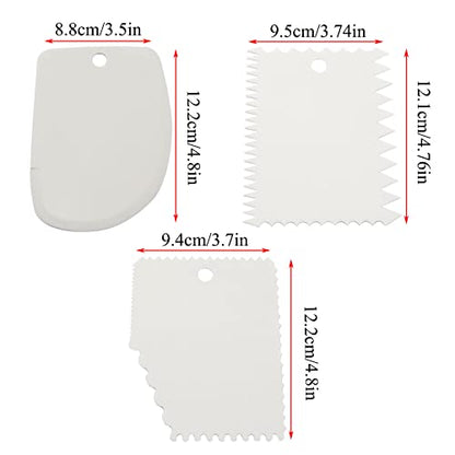 PZRT 6pcs Plastic Clay Scraper Set Scraping Handle Carved Soft Clay Sculpture Knife Industrial Clay Scraper Sculpture Tool Pottery Tools, White - color: White