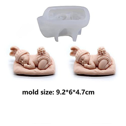 Sleep Baby Silicone Resin & Soap Mold - Portrait & Candle Molds, Craft Supplies - color: soap-sleepy-baby