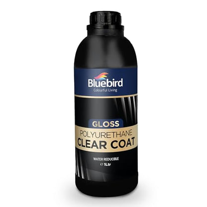 Bluebird Polyurethane Clear Coat for Furniture, Paintings, Water-Based Professional Varnish (Gloss, 33.8 Fl Oz) - color: Gloss, size: 33.8 Fl Oz