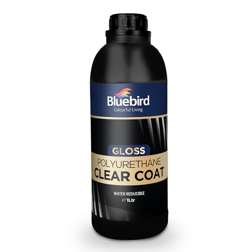 Bluebird Polyurethane Clear Coat for Furniture, Paintings, Water-Based Professional Varnish (Gloss, 33.8 Fl Oz) - color: Gloss, size: 33.8 Fl Oz