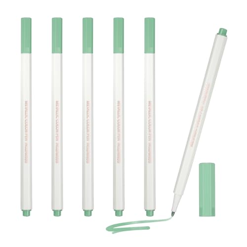 PATIKIL Metallic Marker Pens, 6Pcs Permanent Markers Medium Tip Quick Dry Paint Pen on Plastic Wood Stone Glass Canvas DIY Crafts Art Supplies for Drawing Writing Marking, Green - color: Green