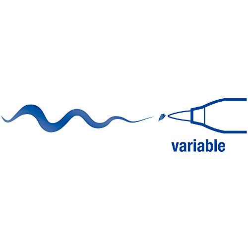 edding e-1340 Felt-Tip Pens Pack of 10 with Flexible Tip blue - color: 03: 10 Pens - Blue