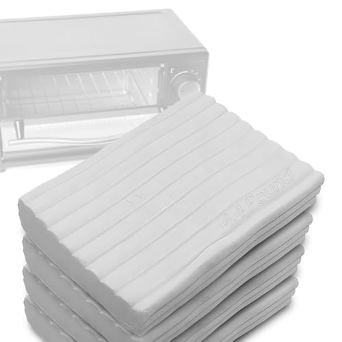 ReArt Oven Bake Polymer Clay White, Non Toxic 4.4Lbs Great for Modeling, Sculpting, Holiday, DIY Jewelry Making Projects. Great for All Skill Levels (White) - color: White