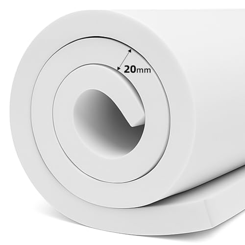 20mm Thick White Eva Foam Cosplay Sheets roll, 13.9" x 39" Premium eva Craft Foam for Cosplay Costume by MEARCOOH - color: White, size: Thickness-20mm