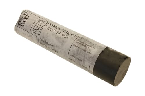 R&F Handmade Paints - Professional Oil Pigment Stick, Lamp Black, 100 ml - color: Lamp Black, size: 1 Count (Pack of 1)
