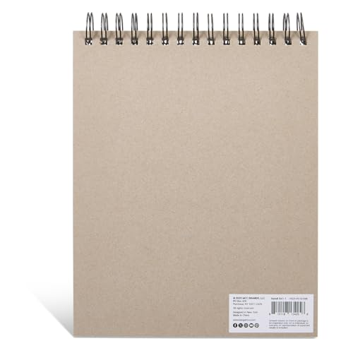 KINGART Drawing Paper Pad – 8x10 Inch, 1-Pack – 75 Sheets (70 lb / 110 GSM), Textured Acid-Free Paper – Top Spiral-Bound Sketchbook for Dry Media