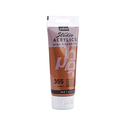 Pebeo - Acrylic Fine Studio Acrylics - Copper - Copper 100ml/3.38oz - color: Iridescent Copper, size: 3.38 Ounce (Pack of 1), style: Acrylics Color