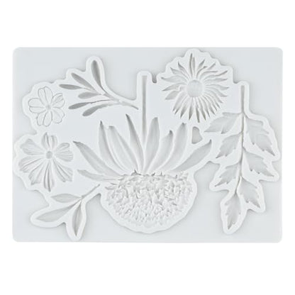 Chrysanthemum Flower Polymer Clay Mold Flower Leaves Silicone Molds - color: Style J