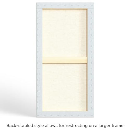 PHOENIX 18x36 Inch 2 Pack Gallery Canvas - 1.5 in Thick Extra Large Long Canvases for Painting - Deep Edge 100% Cotton 11 Oz. Gesso Primed White Blank Professional Canvas Oil & Acrylic Paints - size: 18"x36", style: Gallery