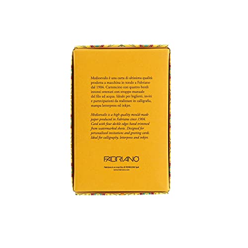 Fabriano Medioevalis Cards & Envelopes Set, 20/Pkg., 3.3" x 5.1" - size: 3.3 x 5.1, style: Flat