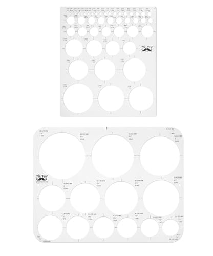 Mr. Pen- Circle Template, 2 pcs, Large and Small Size, Circle Stencil - style: Circle Template, 2 pcs