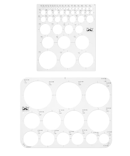Mr. Pen- Circle Template, 2 pcs, Large and Small Size, Circle Stencil - style: Circle Template, 2 pcs