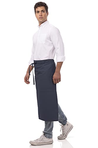 Chef Works Unisex Two Pocket Bistro Apron - color: Navy