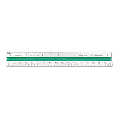 Alumicolor Aluminum Architect Color-Coded Solid Drafting Scale, 6IN, Silver,3056-1 - size: 6IN, style: Architect