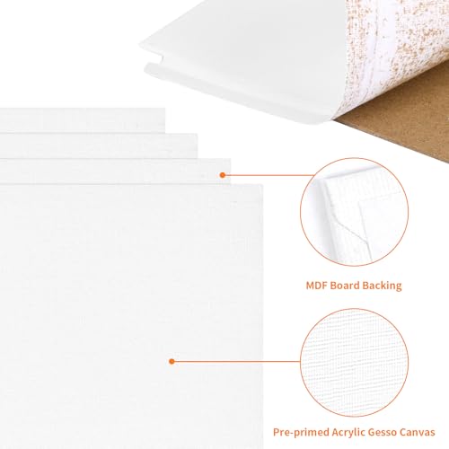 FIXWAL Canvas Boards for Painting 32 Pack Multi Sizes