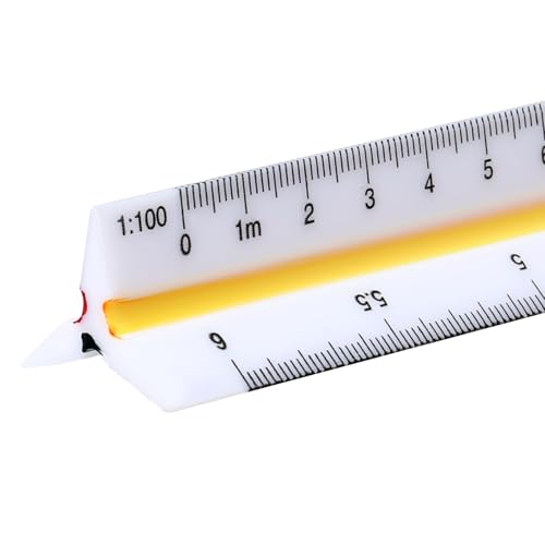 Architectural Scale Ruler 12 Inch Scale Ruler Engineering Engineer Scale Architect Drafting Ruler Architecture Triangular Ruler for Blueprints Drafting Tools for Architects Engineers Draftsman