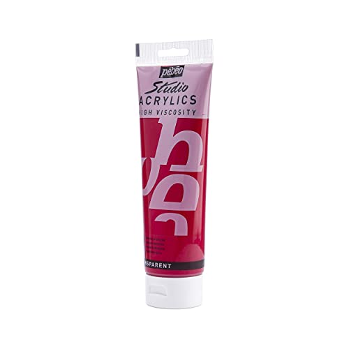 Pebeo Studio Acrylics High Viscosity, Fine Acrylic, 250 ml - Primary Magenta - color: Primary Magenta, size: 8.45 Fl Oz (Pack of 1)