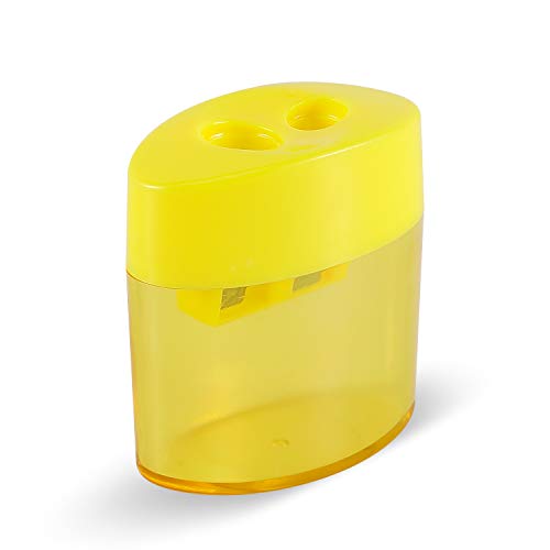 KIDMEN 2-Hole Pencil Sharpener - Handheld, 12 Pack for Kids
