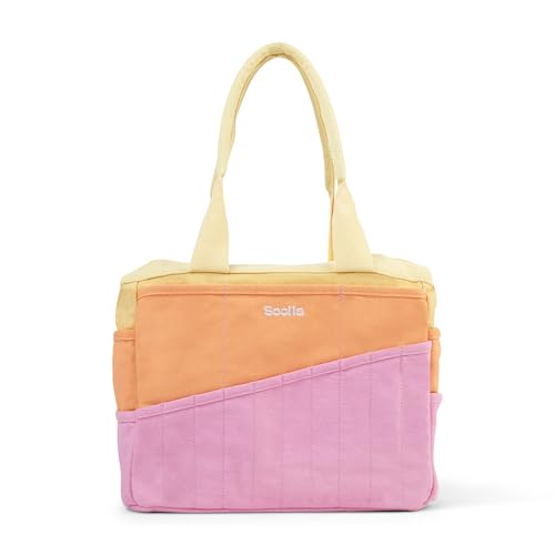 Soolla Studio Bag: Art Supply Storage Organizer & Pottery Tool Bag, Washable Tote, Yarn Bag, Crochet, 30 Pockets, 15+ Colors - color: Becca Sands