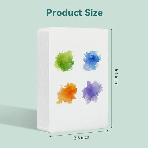 LIGHTWISH Mini Watercolor Sketchbook 60 Sheets 100% Cotton 3.5X 5.1 inch Cold Press 300gsm/140lb,Mini Travel Small Watercolor Book Square Painting Notebook Tearable Art Paper Sketchbook - size: 3.5*5.1in