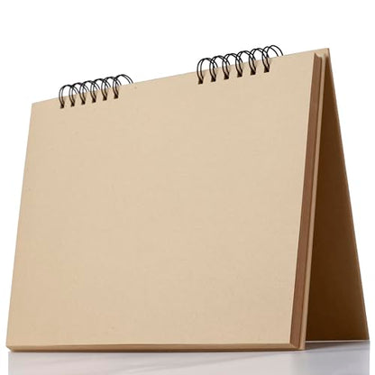 Toned Tan Sketchbook for Artists 9x12 Spiral Bound Mixed Media Paper Pad, 50 Sheets Acid-Free Kraft Hardcover,A4 Brown Tone Sketch Pad for Drawing, Sketching Painting, Family Albums & More - color: A4 Toned Tan Sketchbook