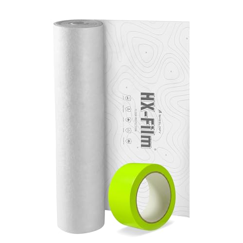 39" x50' Heavy-Duty Floor Protection | Construction Grade Carpet Protector | Drop Cloth Plastic Film for Hardwood Floors | Waterproof Painters Covering with No Residue(Summit White) - color: Summit White, size: 39" x 50'