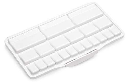 Liquidraw Plastic Paint Palette - 42 Well | Air Tight Seal | Large Folding Mixing & Painting Palette | Suitable for Acrylic, Oil, Watercolor & Gouache | for Professional Artists, Students & Kids