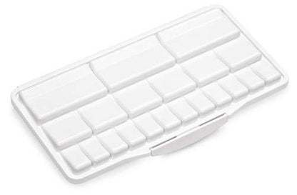 Liquidraw Plastic Paint Palette - 42 Well | Air Tight Seal | Large Folding Mixing & Painting Palette | Suitable for Acrylic, Oil, Watercolor & Gouache | for Professional Artists, Students & Kids