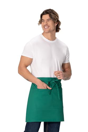 Chef Works Unisex Half Bistro Server Apron - color: Kelly Green