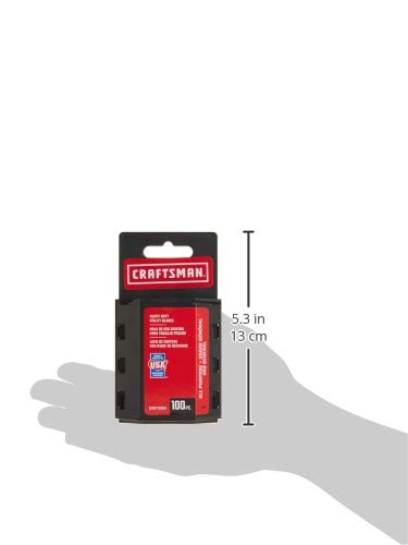 CRAFTSMAN Utility Knife Blades, 100 Pack, for Drywall, Leather, Rubber and More (CMHT11921A)