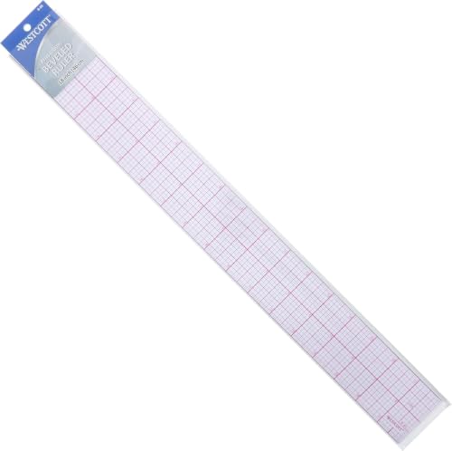 Westcott B-85 18" 8Ths Graph Beveled Ruler