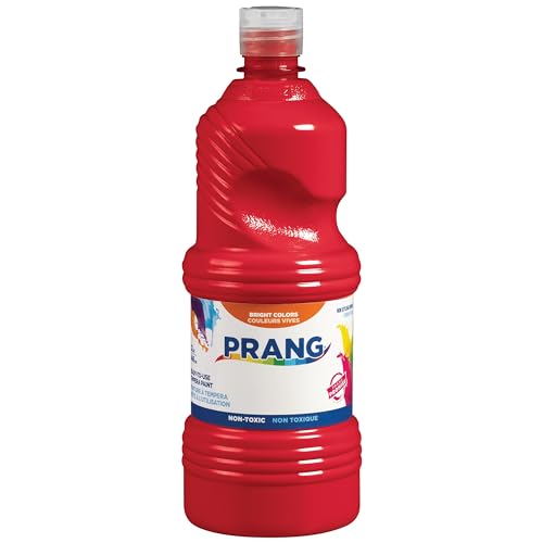 Prang Ready-to-Use Tempera Paint, Red, 32 Oz., 1 Count - color: Red