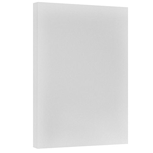 JAM PAPER Vellum Bristol 65lb Cardstock - 11 x 17 Ledger Size Coverstock - 147 gsm - Grey - 50 Tabloid Sheets/Pack - color: Gray, size: 11" x 17"