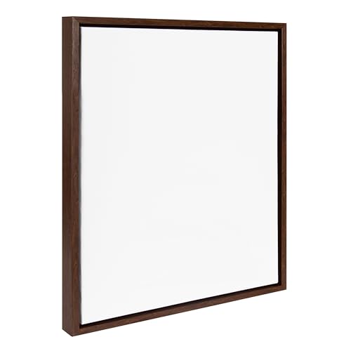 Kate and Laurel Sylvie Blank Framed Canvas Wall Art, 16x20 Brown, Modern Empty Canvas for Paint-Your-Own Art, Ready to Paint Premium Canvas Already Framed - color: Sylvie Walnut