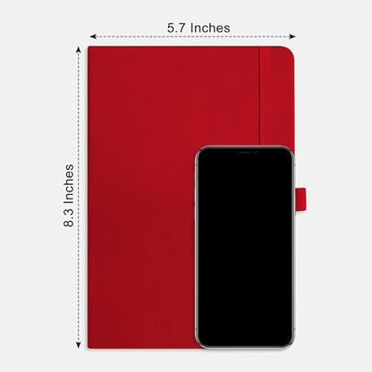RETTACY Blank Journal Notebook, 192 Pages per Pack, A5 Size (5.7'' x 8.3'') - color: Black & Red