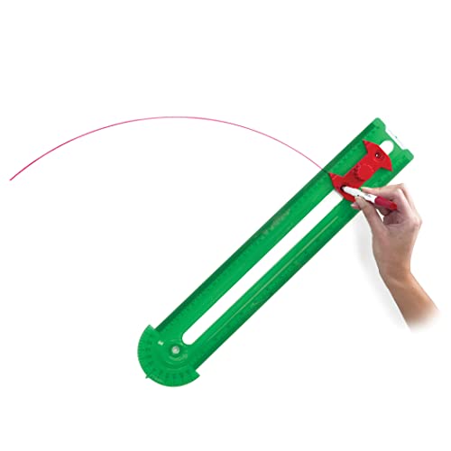 Learning Resources Bullseye Demonstration Compass, Dual-Scale Ruler, Classroom Whiteboard Accessories, Teacher Aids, Grades 1+