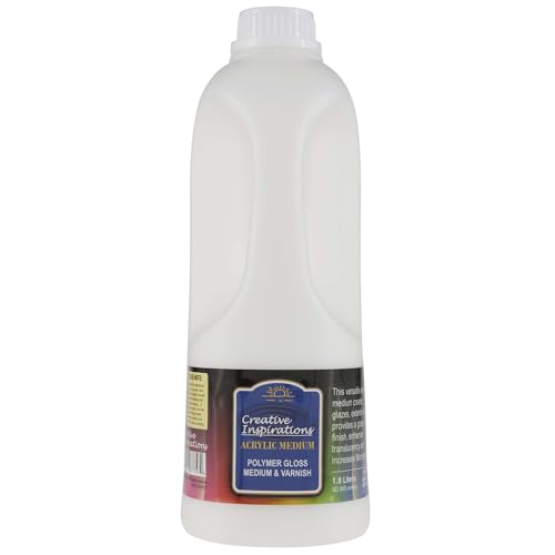 Creative Inspirations Acrylic Polymer Medium and Varnish - 1.8L Jug - Gloss Varnish for Acrylic Painting, Extends and Enhances Color, Create Acrylic Glazes, Soap and Water Clean-Up - color: Gloss, size: 1.8 liter