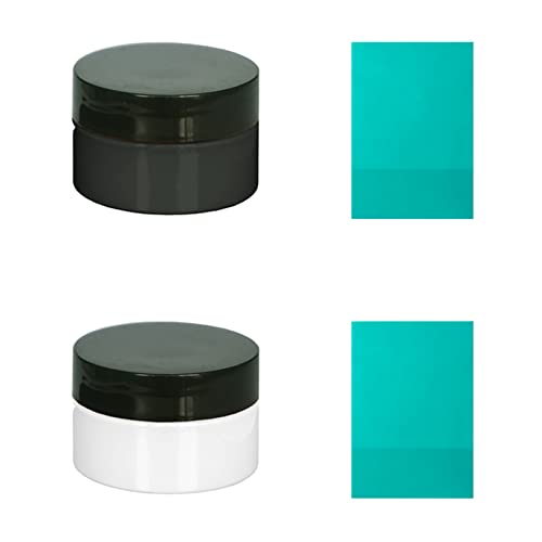 Chalk Stencils Paste Self-Adhesive Screen Ink, Reusable Screen Paste Transfer Tool, 2 Cans of Chalk Ink and 2 Screen Printing Squeegees. - color: 2 colors Jars Chalk Paste With 2 Pcs Tool