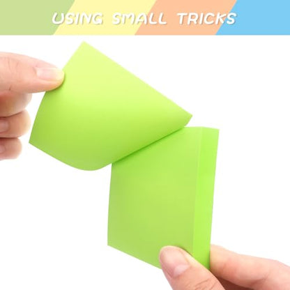 OSBOO Sticky Notes 3x3 with Bright Colors, 6 Pads 100 Sheets/Pad (Green) | Bright Green Self-Stick Notes Pads, 600 Sheets Total, Easy to Stick and Remove, Perfect for Office, School and Home - color: Green