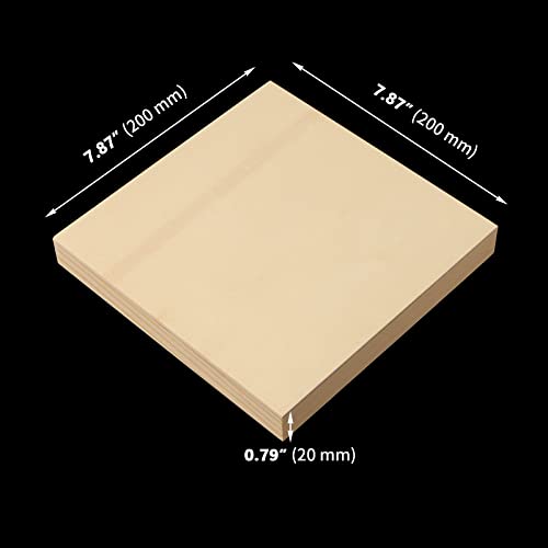 ZOENHOU 10 PCS 8 x 8 Inch Wood Canvas Boards, Unfinished Square Wood Canvas, Cradled Wood Panels for Painting, Pouring Art, Crafts