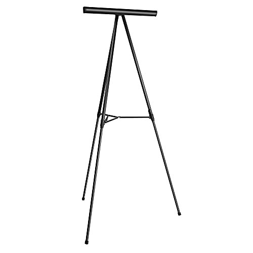 Amazon Basics High Boardroom Height Adjustable Flipchart Whiteboard and Display Easel Stand for Paper Pads and Signage, Portable, Collapsible Telescope Tripod, 37 x 18 x 28 in, Black - style: Heavy Duty Board Easel