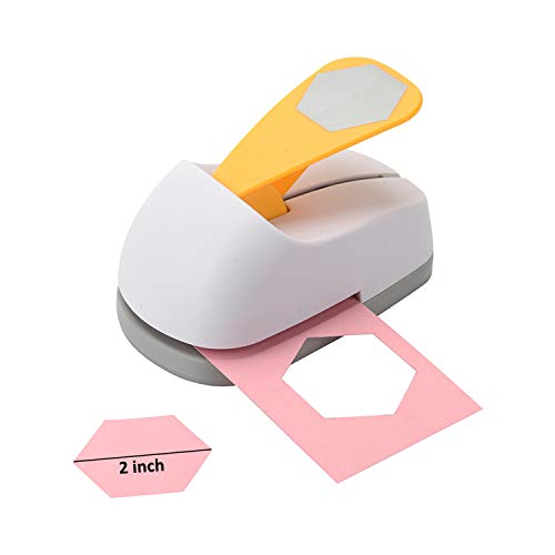 Craft Lever Punch 2 inch Hexagon Paper Punch Professional Tool for Paper Crafting DIY Projects，Gifts，Stationery，Education，Greeting Cards Arts Fun Projects - color: Hexagon